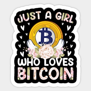 Just a Girl Who Loves Bitcoin Sticker